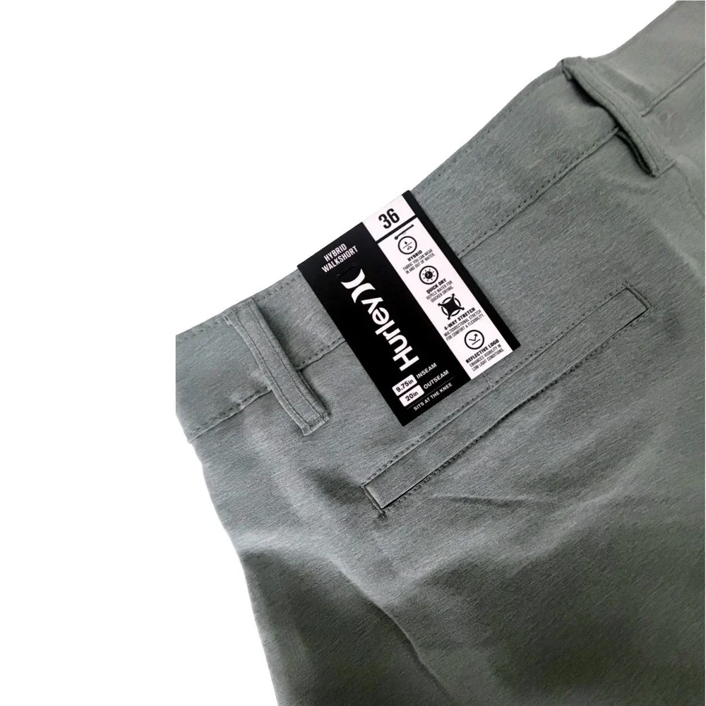 Hurley Men's Gladiator Grey Hybrid Walkshorts 4-Way Stretch Water Repellent SZ36